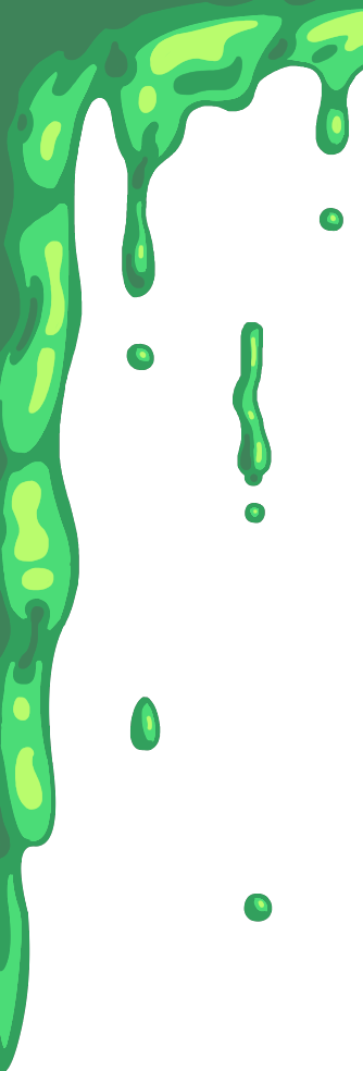Slime running down the page