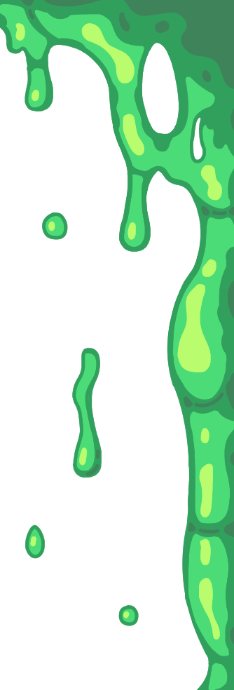 Slime running down the page
